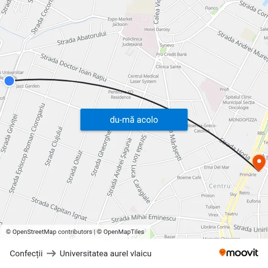 Harta de Confecții către Universitatea aurel vlaicu