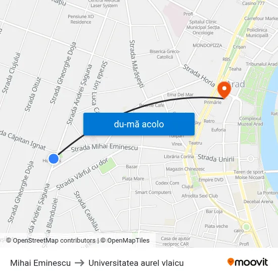 Harta de Mihai Eminescu către Universitatea aurel vlaicu