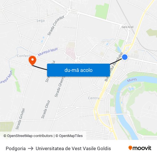 Harta de Podgoria către Universitatea de Vest  Vasile Goldis