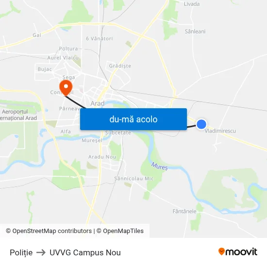 Harta de Poliție către UVVG Campus Nou