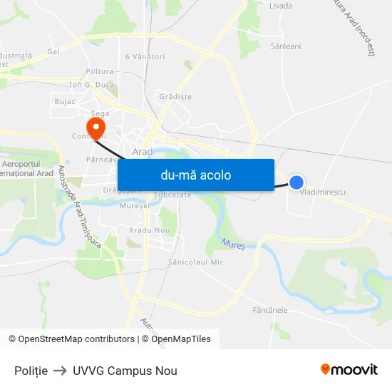 Harta de Poliție către UVVG Campus Nou