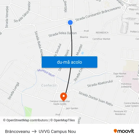 Harta de Brâncoveanu către UVVG Campus Nou