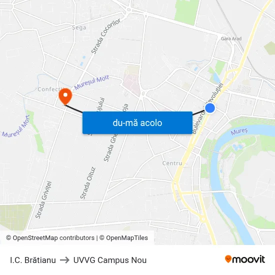 Harta de I.C. Brătianu către UVVG Campus Nou