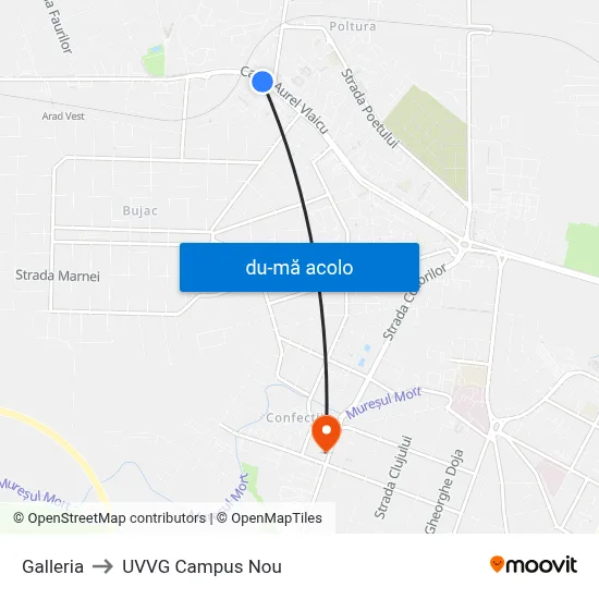 Harta de Galleria către UVVG Campus Nou
