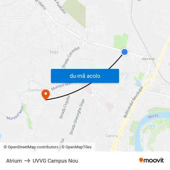 Harta de Atrium către UVVG Campus Nou