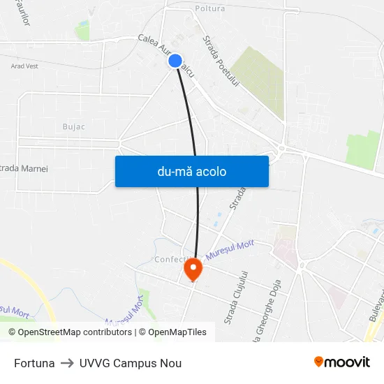 Harta de Fortuna către UVVG Campus Nou