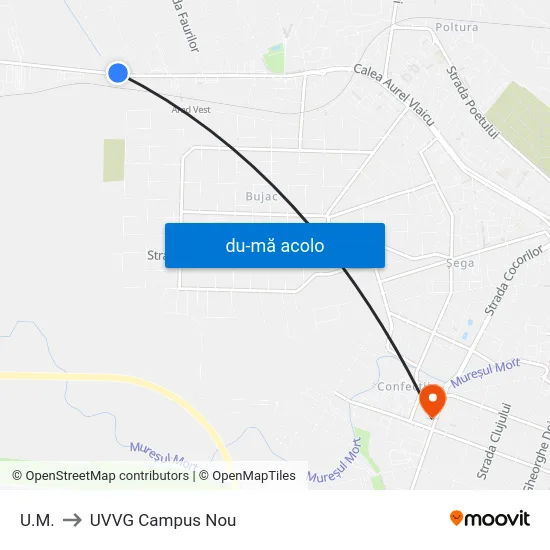 Harta de U.M. către UVVG Campus Nou