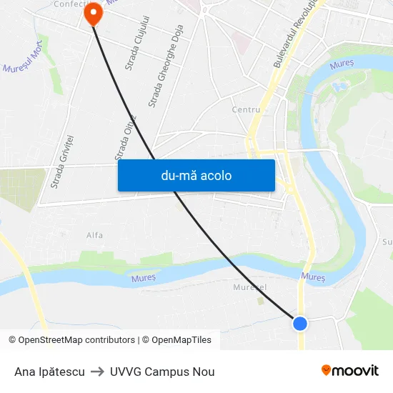 Harta de Ana Ipătescu către UVVG Campus Nou