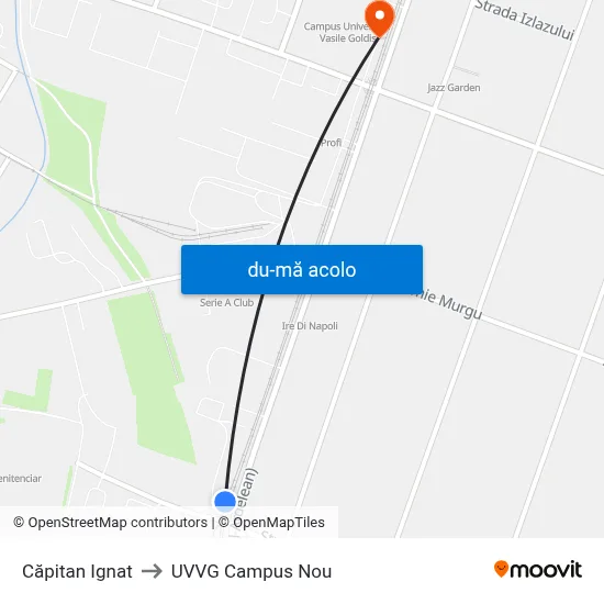 Harta de Căpitan Ignat către UVVG Campus Nou