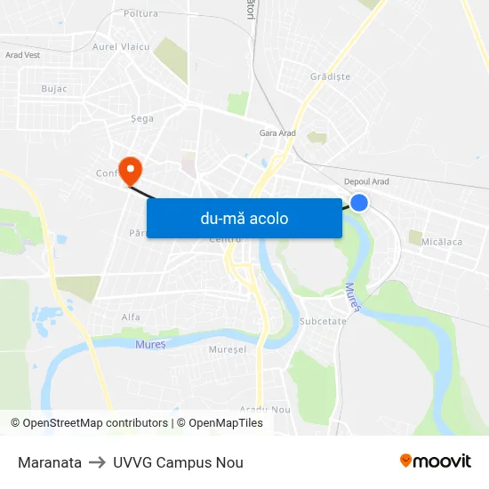 Harta de Maranata către UVVG Campus Nou