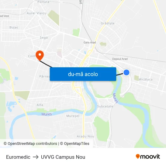 Harta de Euromedic către UVVG Campus Nou