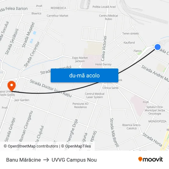 Harta de Banu Mărăcine către UVVG Campus Nou