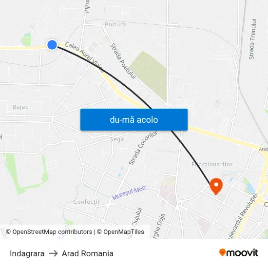 Harta de Indagrara către Arad Romania