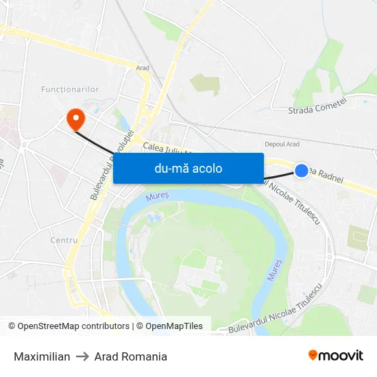 Harta de Maximilian către Arad Romania