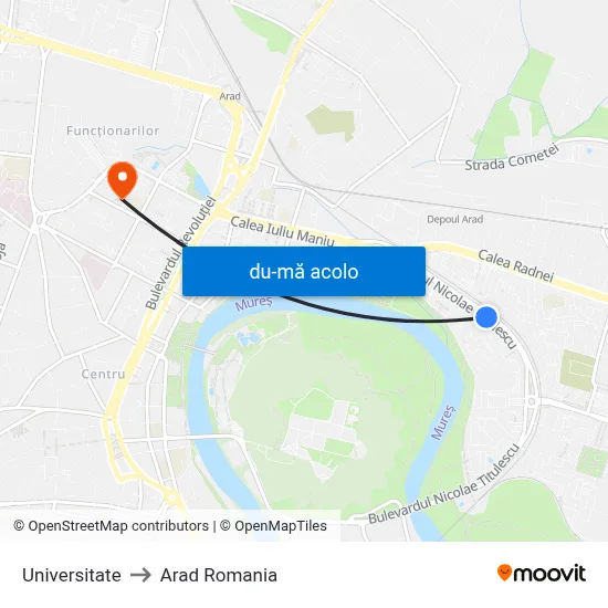 Harta de Universitate către Arad Romania