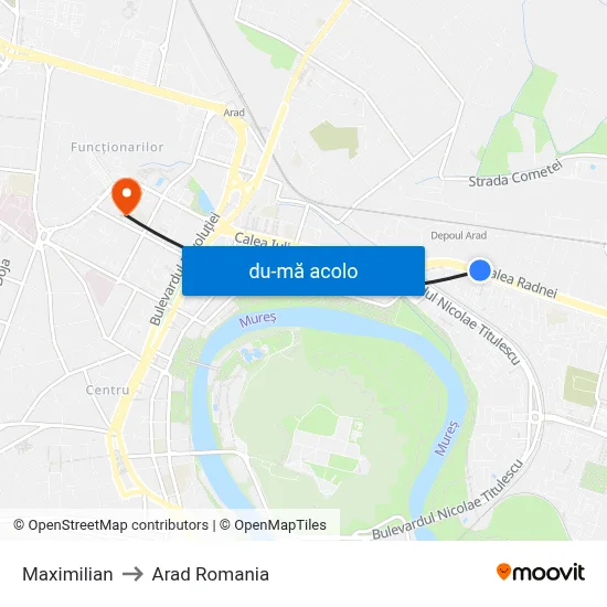 Harta de Maximilian către Arad Romania