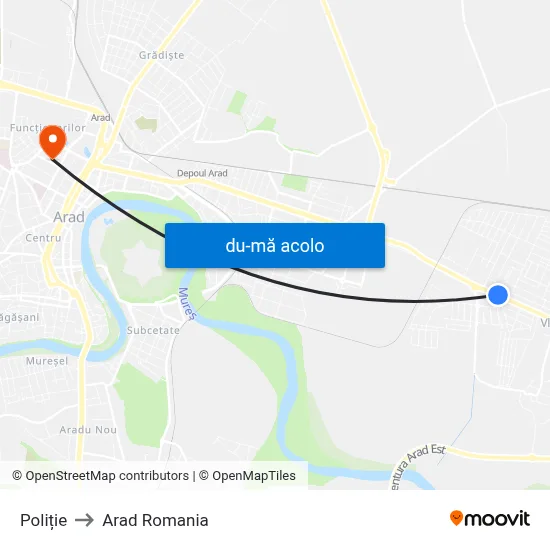 Harta de Poliție către Arad Romania