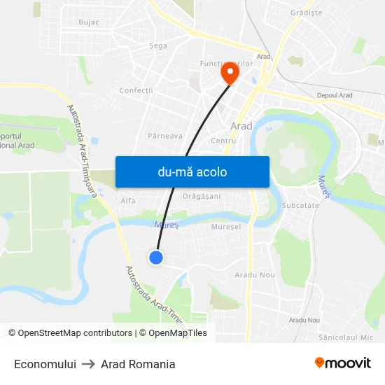 Harta de Economului către Arad Romania