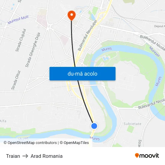 Harta de Traian către Arad Romania