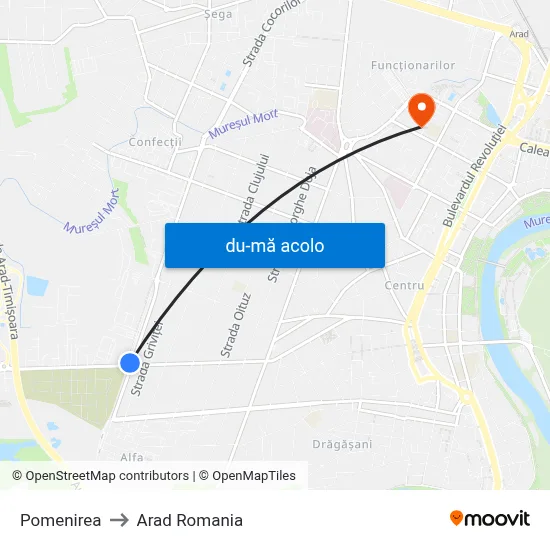 Harta de Pomenirea către Arad Romania