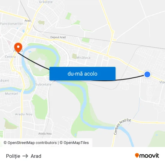 Harta de Poliție către Arad
