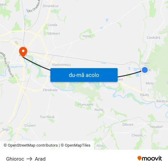 Harta de Ghioroc către Arad