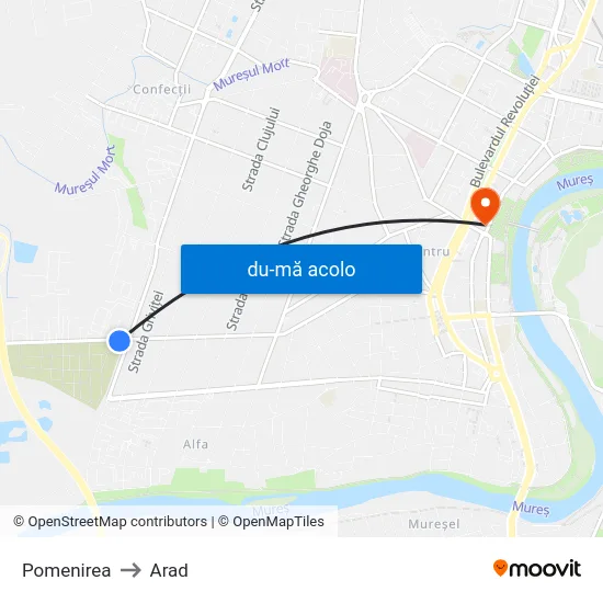 Harta de Pomenirea către Arad