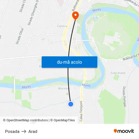 Harta de Posada către Arad