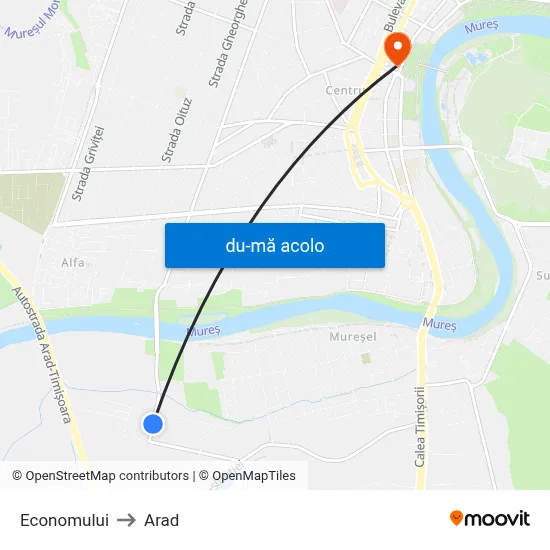 Harta de Economului către Arad
