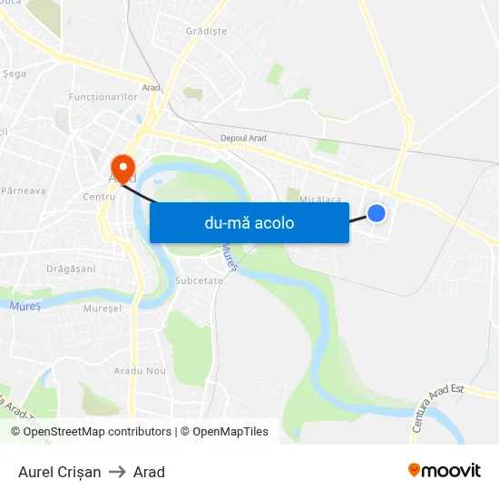 Harta de Aurel Crișan către Arad