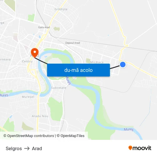 Harta de Selgros către Arad