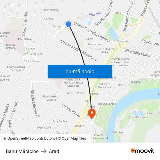 Harta de Banu Mărăcine către Arad