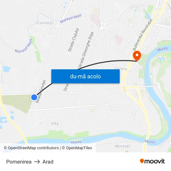 Harta de Pomenirea către Arad