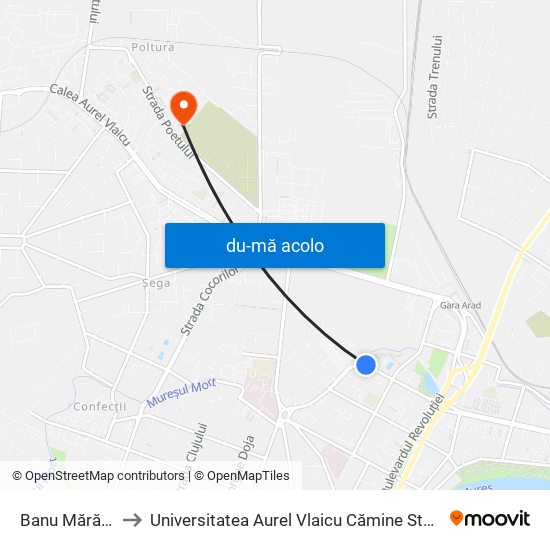 Harta de Banu Mărăcine către Universitatea Aurel Vlaicu Cămine Studențești