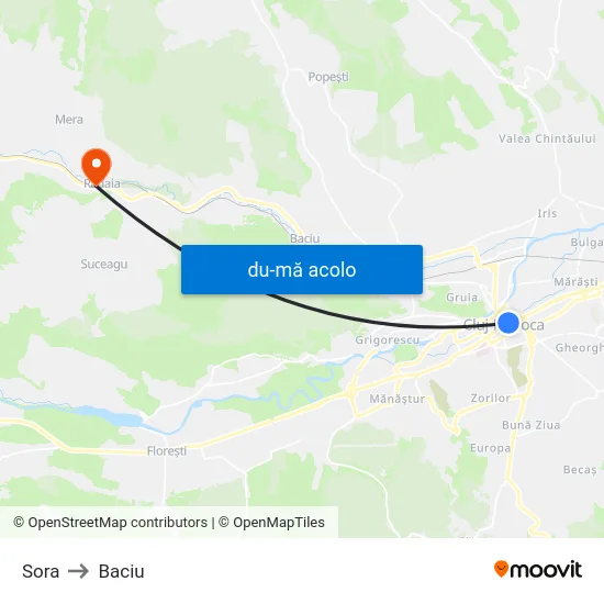 Harta de Sora către Baciu