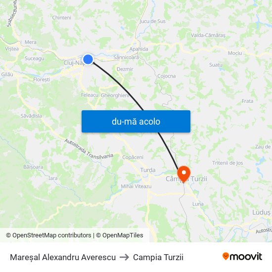 Harta de Mareșal Alexandru Averescu către Campia Turzii