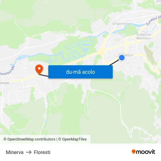 Harta de Minerva către Floresti