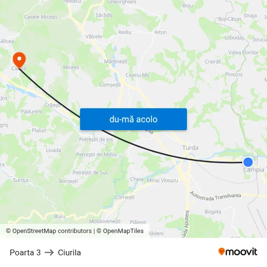 Harta de Poarta 3 către Ciurila