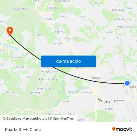 Harta de Poarta 3 către Ciurila