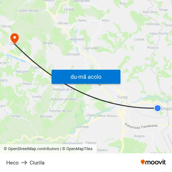 Harta de Heco către Ciurila