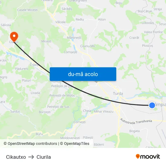 Harta de Cikautxo către Ciurila