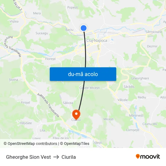 Harta de Gheorghe Sion Vest către Ciurila