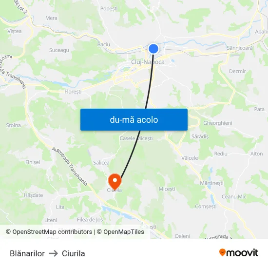 Harta de Blănarilor către Ciurila