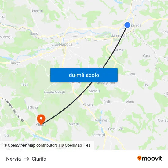 Harta de Nervia către Ciurila
