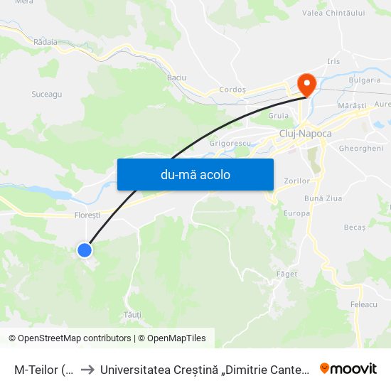 Harta de M-Teilor (Florești) către Universitatea Creștină „Dimitrie Cantemir” - Facultatea De Drept
