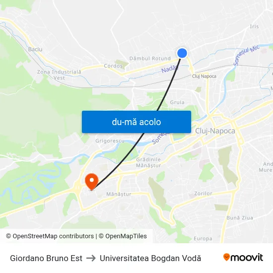 Harta de Giordano Bruno Est către Universitatea Bogdan Vodă