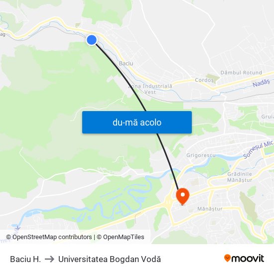 Harta de Baciu H. către Universitatea Bogdan Vodă
