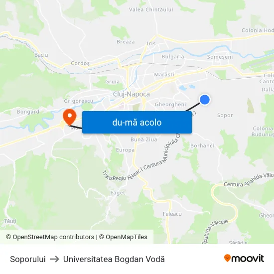 Harta de Soporului către Universitatea Bogdan Vodă