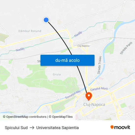 Harta de Spicului Sud către Universitatea Sapientia