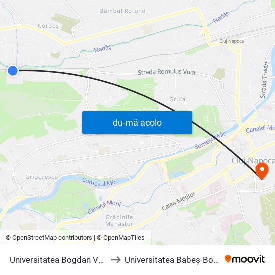 Harta de Universitatea Bogdan Vodă către Universitatea Babeș-Bolyai